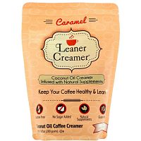 Leaner Creamer, сливки из кокосового масла, карамель, 280 г (9,87 унции)