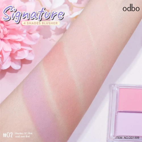 ODBO Signature 4 Shades Blusher 10g фото 4 ODBO Signature 4 Shades Blusher 10g фото 4