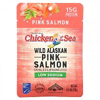 Chicken of the Sea, горбуша дикого улова, с низким содержанием натрия, 70 г (2,5 унции)