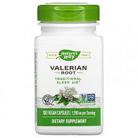 Nature's Way, Корень валерианы, 1590 мг, 100 веганских капсул