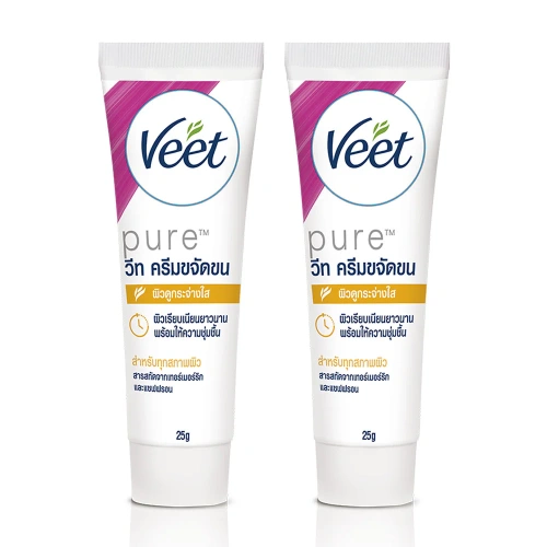 Veet Hair Removal Cream Brightening with Microbeads Normal to Dry Skin [25g x 2pcs]