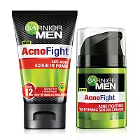 Garnier Men Set 2 Items Acno Fight Foam 100ml + Serum 40ml