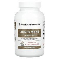Real Mushrooms, Lion's Mane, Cognition, 120 капсул