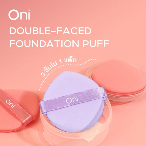 Oni Double-Faced Foundation Puff 3pcs фото 2