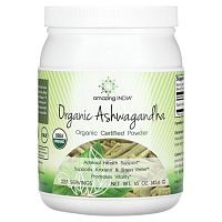 Amazing India, Organic Ashwagandha, сертифицированный органический порошок, 454 г (16 унций)