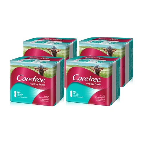 Carefree แผ่นอนามัย Healthy Fresh Regular [40pcs x 4pack]