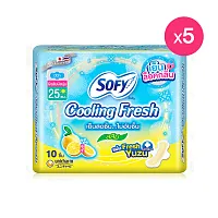 Sofy ผ้าอนามัย Cooling Fresh Yuzu Slim Wing 25cm [10pcs x 5 Packs]