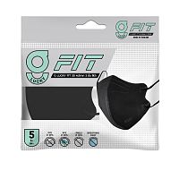 G Lucky Fit 3D Face Mask (Black) 5 pcs