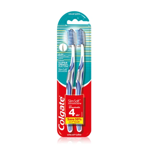 Colgate Slim Soft Advanced Toothbrush 2pcs
