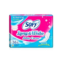 Sofy แผ่นอนามัย Long & Wide Body Curve Scented 40pcs