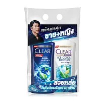 Clear Cool Sport Menthol Shampoo + Ice Cool Menthol Shampoo [370ml x 2pcs]