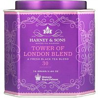 Harney & Sons, смесь «Лондонский Тауэр», освежающий черный чай, 30 пакетиков, 75 г (2,67 унции)