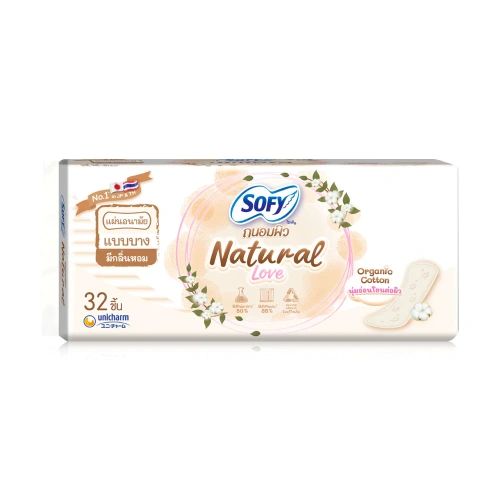 Sofy แผ่นอนามัย Natural Love Slim Scented 32pcs
