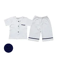 YUYING Baby Short Sleeve and Pants Set Pure Cotton 100% Cloth for Newborn [0-3 Months] Navy