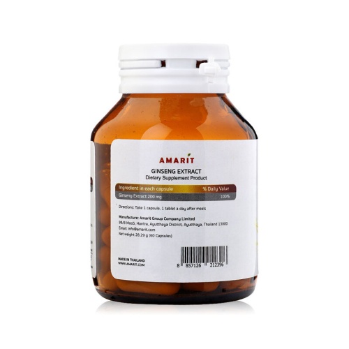 AMARIT Ginseng Extract 60 Capsules фото 3