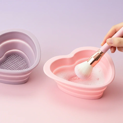 Oni Makeup Brush Cleansing Bowl Heart фото 4