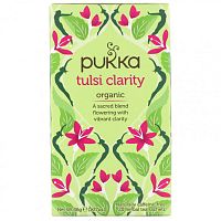 Pukka Herbs, Organic Tulsi Clarity, без кофеина, 20 пакетиков травяного чая, 1,27 унции (36 г)