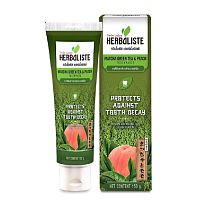 Тайская зубная паста Twin Lotus Herbaliste Matcha Green & Peach, 150 мл. Таиланд