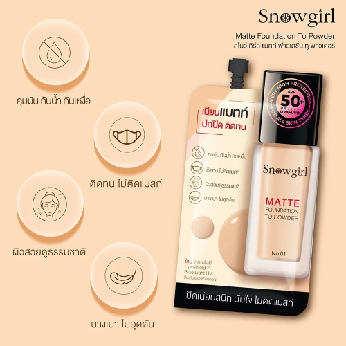 Snowgirl Matte Foundation to Powder 5g фото 3