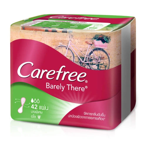 Carefree แผ่นอนามัย Barely There Aloe 42pcs