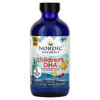 Nordic Naturals, ДГК для детей от 1 до 6 лет, со вкусом клубники, 530 мг, 237 мл (8 жидк. унций)