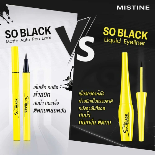 MISTINE So Black Matte Liquid Eyeliner 4.5g фото 3