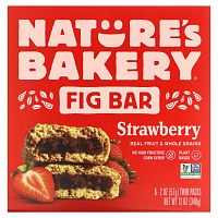 Nature's Bakery, Инжирный батончик, клубника, 6 двойных пакетиков по 57 г (2 унции)