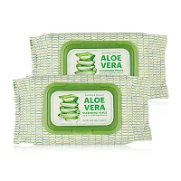 Nature Republic Soothing & Moisture Aloe Vera Cleansing Tissue [80 Sheets x 2pcs]