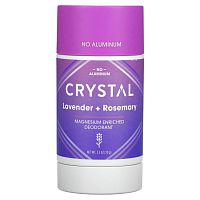 Crystal Body Deodorant, Обогащенный магнием дезодорант, лаванда и розмарин, 70 г (2,5 унции)