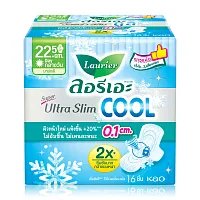LAURIER ผ้าอนามัย Super Ultra Slim Cool [22.5cm x 16pcs]