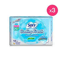 Sofy ผ้าอนามัย Cooling Fresh Slim Wing 25cm [12pcs x 5packs]