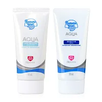 Banana Boat Set Moisture UV Protection Sunscreen Lotion Aqua Long Wearing + Aqua Sensitive Skin 2 Items [50ml x 2pcs]