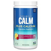 Natural Vitality, Natural Calm Plus Calcium со вкусом малины и лимона, 454 г (16 унций) Natural Vitality, Natural Calm Plus Calcium со вкусом малины и лимона, 454 г (16 унций)