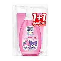 Babi Mild Kids Anti-Bacterial Organic Head To Toe Wash Juicy Berries 390ml + Refill 200ml [Random Package]