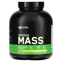 Optimum Nutrition, Serious Mass, порошок для набора веса (гейнер) с высоким содержанием протеина, вкус банан, 2720 г (6 lb)