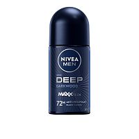 Nivea Men Roll On Deep Darkwood 50 Ml. ผู้ชาย โรลออนลดเหงื่อ ระงับกลิ่นกาย