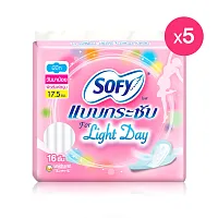Sofy ผ้าอนามัย Body Fit For Light Day Wing 17.5cm [16pcs x 5 Packs]