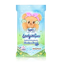 Sofy x Butterbear Lady Wipes Cooling Fresh Natural 8 Sheets