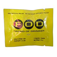 Капсулы от похмелья и для защиты печени Fod Friend of Drinker 3 капсулы, Таиланд