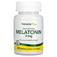 NaturesPlus, Мелатонин быстрого действия, 3 г, 90 таблеток