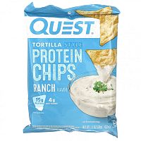 Quest Nutrition, Протеиновые чипсы по-тортильи, ранчо, 8 пакетиков по 32 г (1,1 унции)