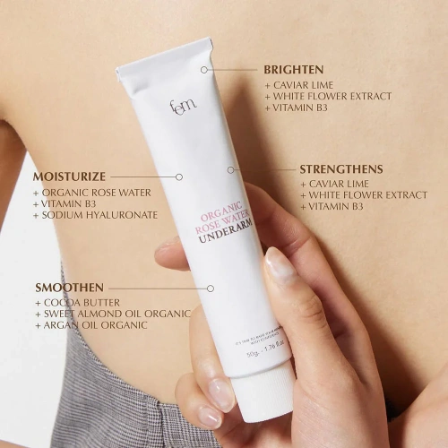 FEM Organic Rose Water Underarm 50g фото 4 FEM Organic Rose Water Underarm 50g фото 4