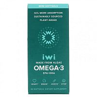 iWi, омега-3, ЭПК и ДГК, 60 мини-капсул
