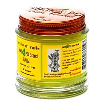 Тайский бальзам желтый из Храма "Ват По", Watapo Brand Balm, 80 мл., Таиланд