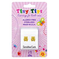 Studex Tiny Tips Earrings For Sensitive Ear Gold Plated Teddy Bear