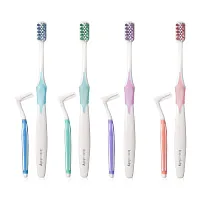 Biosafety Set 2 Items Orthodontic Toothbrush 1pc + Interdental Brush L Shape 1pc [Random Color]