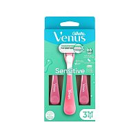 Gillette Venus Sensitive Razor+Blades 3'S มีดโกน กำจัดขน