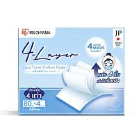 Iris Ohyama 4-Layer Less Toner Cotton 80 Pads