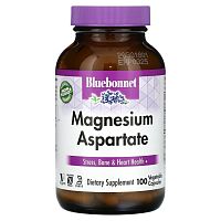 Bluebonnet Nutrition, Аспартат магния, 100 растительных капсул Bluebonnet Nutrition, Аспартат магния, 100 растительных капсул