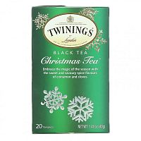 Twinings, Christmas Tea, черный чай, 20 чайных пакетиков, 40 г (1,41 унции)